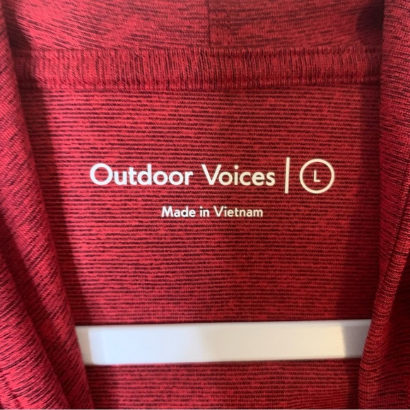 Outdoor voices Mens red cloud knit hoodie in burnt sumac L - Picture 7 of 10